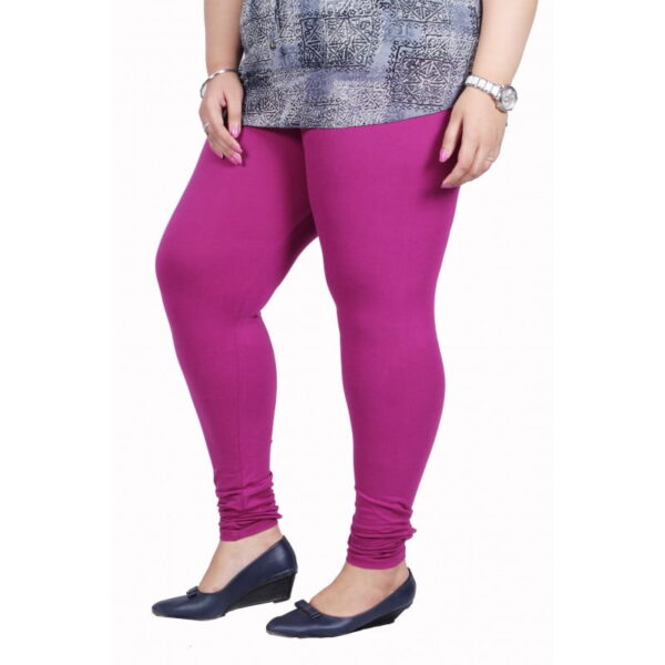 Womens plus size churi leggings full stretch soft quality fabric dark pink