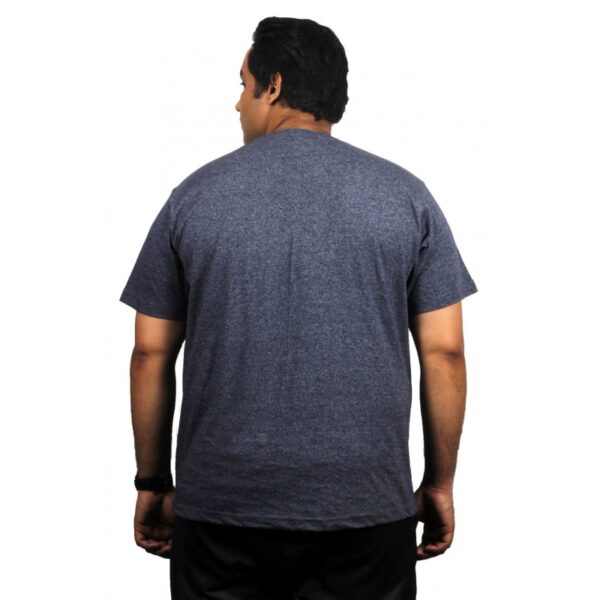 Men plus size chest printed h/s round neck navy t shirt