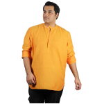 Mens plus size classy comfort fit high quality pre washed short fashion kurta xmex color mango