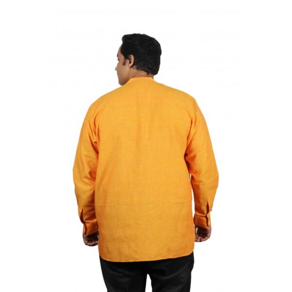 Mens plus size classy comfort fit high quality pre washed short fashion kurta xmex color mango