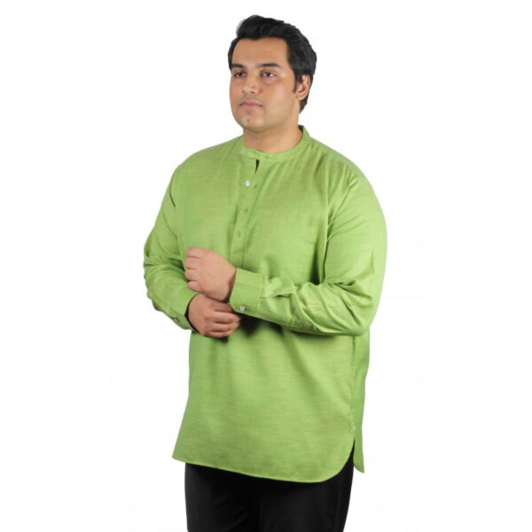 Mens plus size classy comfort fit high quality pre washed short fashion kurta xmex color indigo sea green