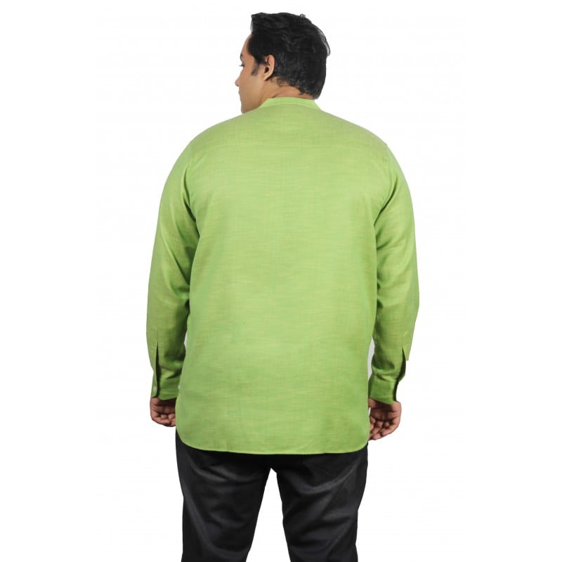 Mens plus size classy comfort fit high quality pre washed short fashion kurta xmex color indigo sea green
