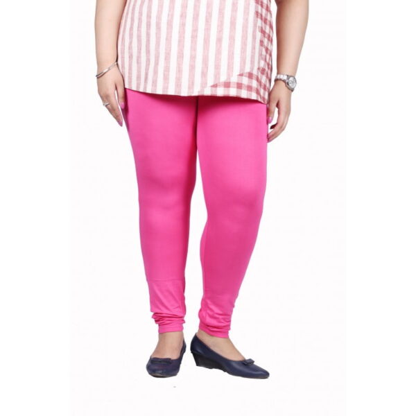 Womens plus size churi leggings full stretch soft quality fabric dark pink