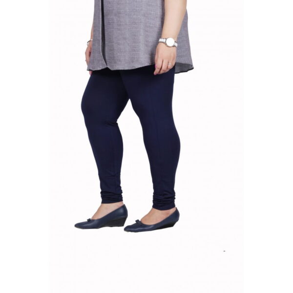 Womens plus size churi leggings full stretch soft quality fabric navy