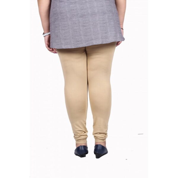 Womens plus size churi leggings full stretch soft quality fabric beige