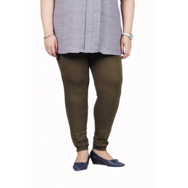 Womens plus size churi leggings full stretch soft quality fabric brown