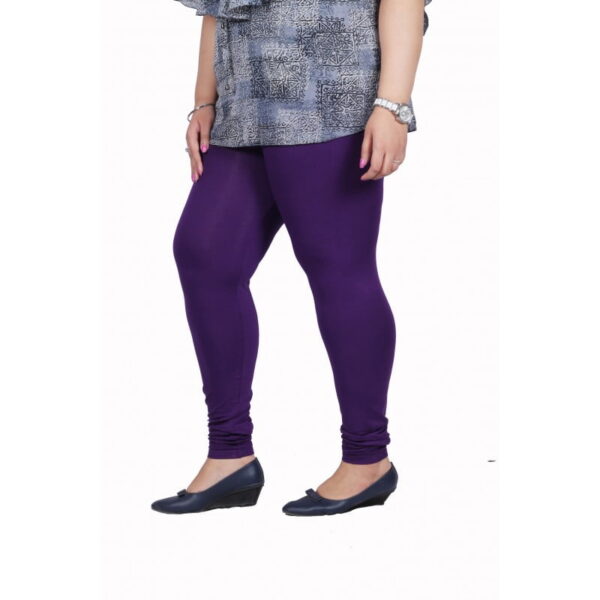 Womens plus size churi leggings full stretch soft quality fabric purple