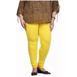 Womens plus size churi leggings full stretch soft quality fabric lemon