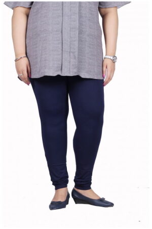 Womens plus size churi leggings full stretch soft quality fabric navy