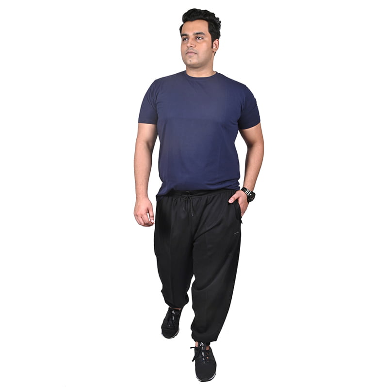 Men's plus size track pants joggers black color