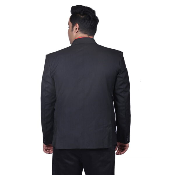 Men's plus size checks black color formal blazer.