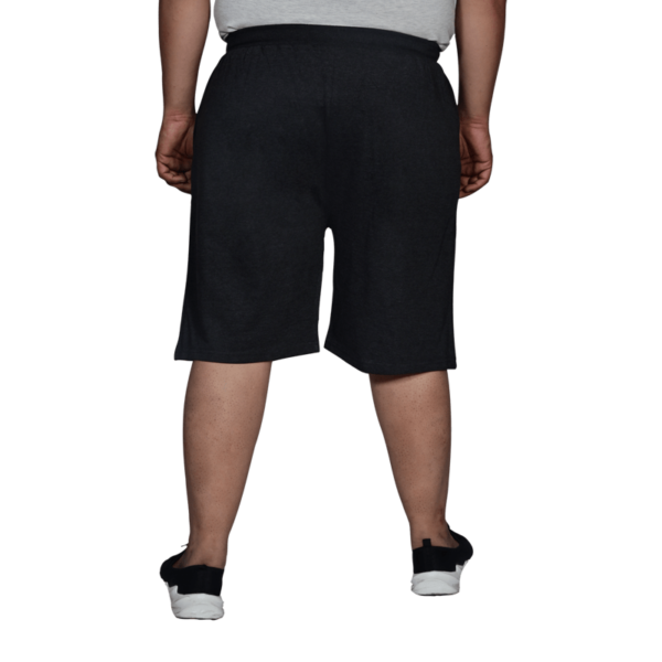 Men's plus size cotton Anthra grey shorts with zipped pockets.