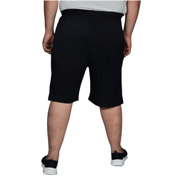 Men's plus size cotton Navy Blue shorts with zipped pockets.