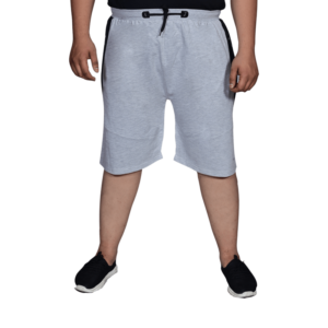 Men's plus size cotton Navy shorts with zipped pockets.