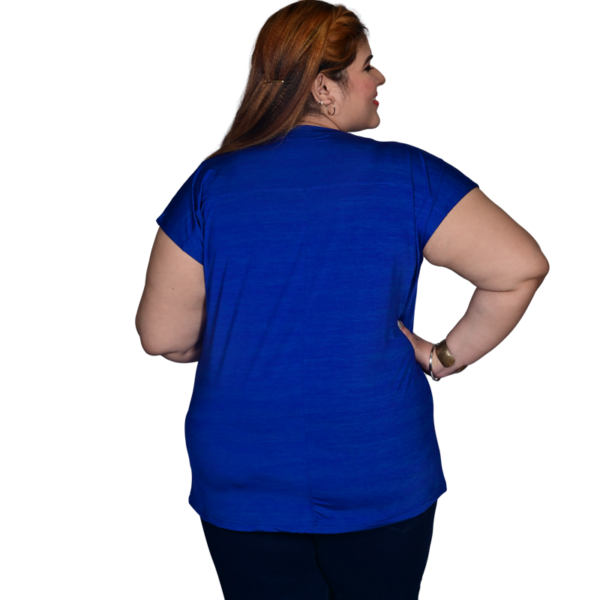 Xmex women's plus size plain dry-fit fabric cap sleeves t-shirt