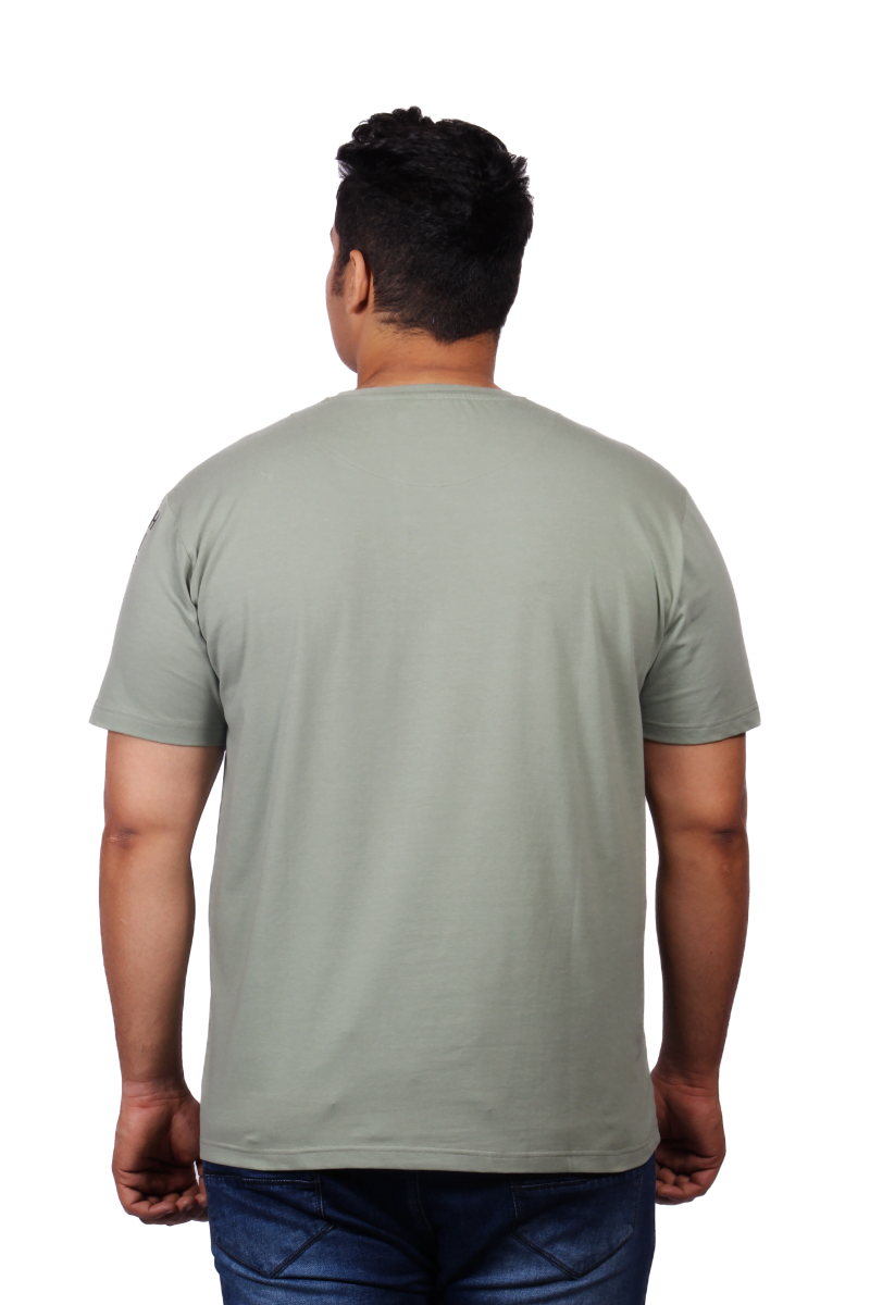 Plus Size Men's Regular Fit Cotton Printed Tshirt