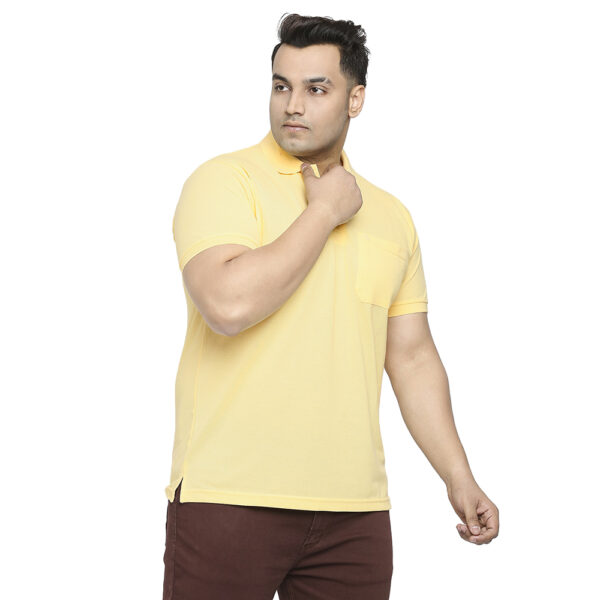 Men's Plus Size Cotton Solid Half Sleeve Polo Neck Red Plum T-Shirt