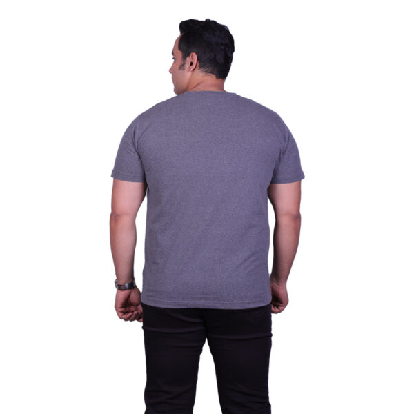 Plus Size Round Neck Solid Half Sleeve Cotton Blend Beige T-shirt