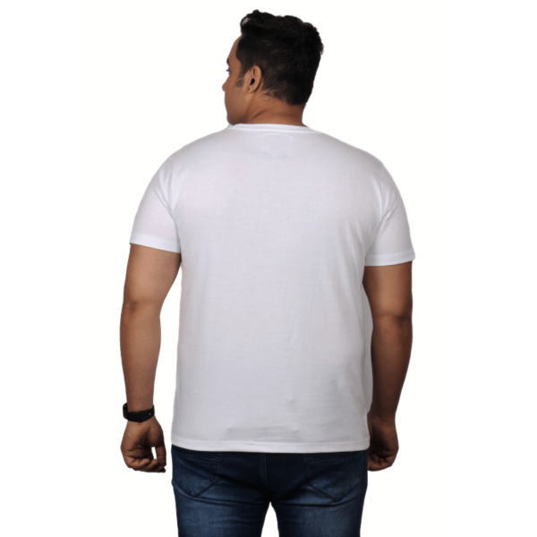Plus Size Men's Printed Round Neck Half Sleeve Cotton Navy Tshirt