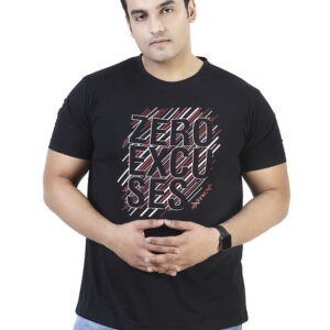 Xmex Plus Size Faith Print Cotton Lycra Maroon T-shirt for Men