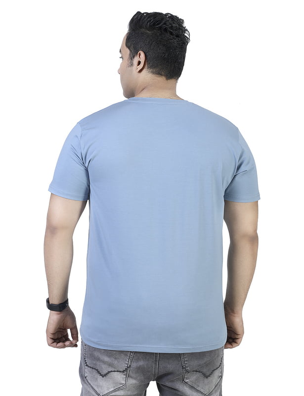 Xmex Men's Plus Size Rock New York Print Cotton Anthra T-shirt