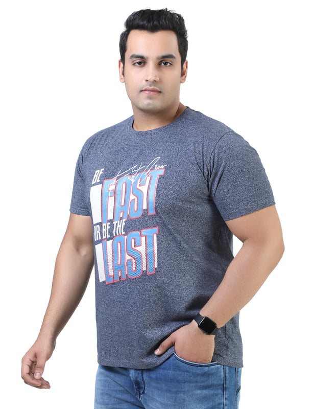 Xmex Plus Size Be Fast Or Be The Last Print Black T-shirt For Men