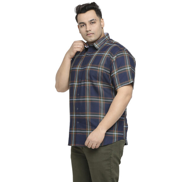 Men's Plus Size Cotton Solid Half Sleeve Polo Neck Anemone T-Shirt