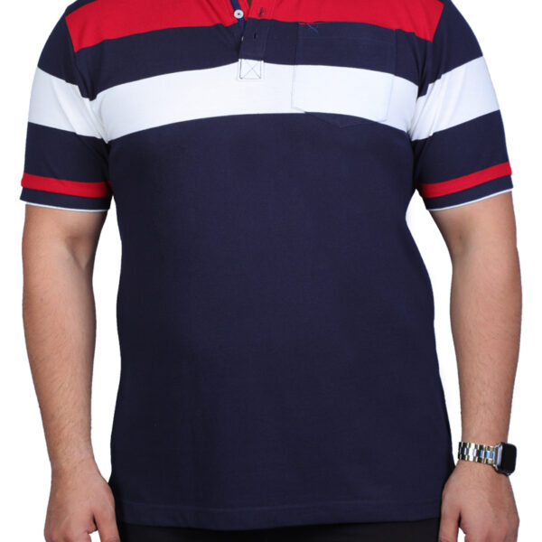 Men's Cotton Half Sleeve Striped Polo Maroon T-Shirt Collar