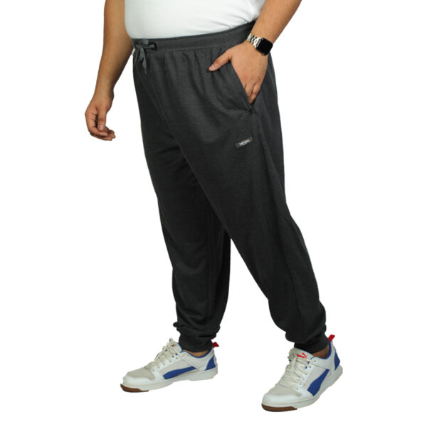 Plus Size Joggers Elastic Black Men's Track Pants With Zipper Pockets