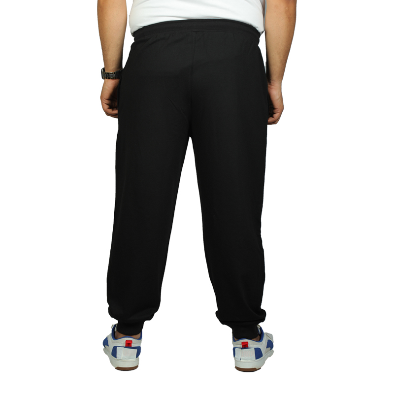 Plus Size Joggers Elastic Black Men's Track Pants With Zipper