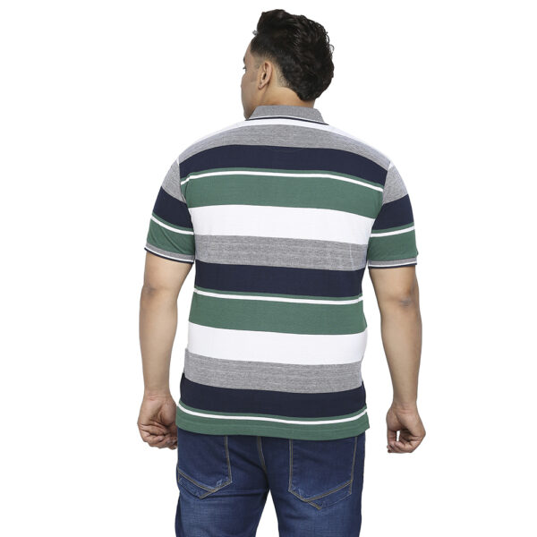 Plus Size Men's Navy White Striped T-Shirt