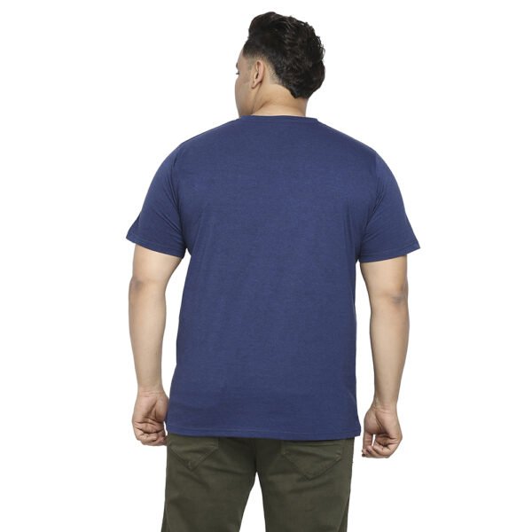 Plus Size Men's Round Neck 9 Inspire Printed Indigo T-shirt