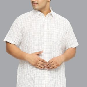 Men's Plus Size Cotton Casual Wear Half Sleeve Shirt 1